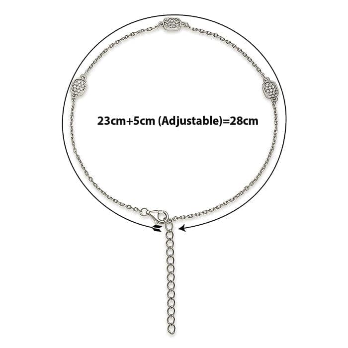 Silver Maria Anklet view 5
