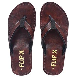 LEACO Men Slippers By Flip X-Leatherette Comfortable, Stylish, Durable, Non-Slip Slippers For Men.