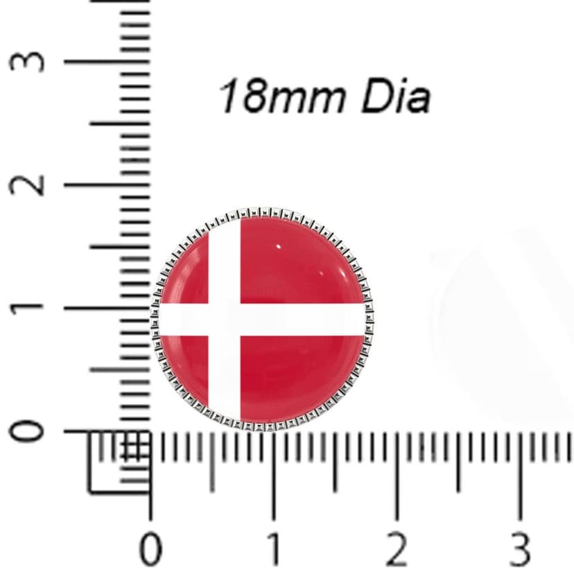 The Smart Buttons - Shirt Button Cover Cufflinks for Men - Denmark Flag Style view 6