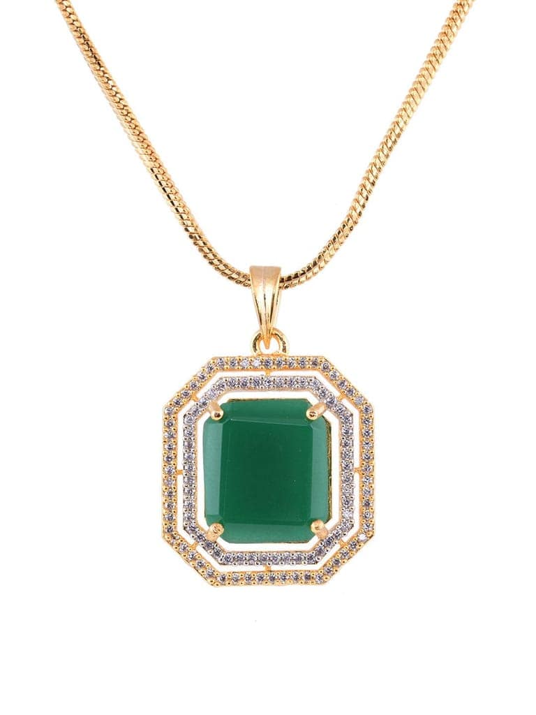 GoldPlated White & Green AD Studded Jewellery Set view 5