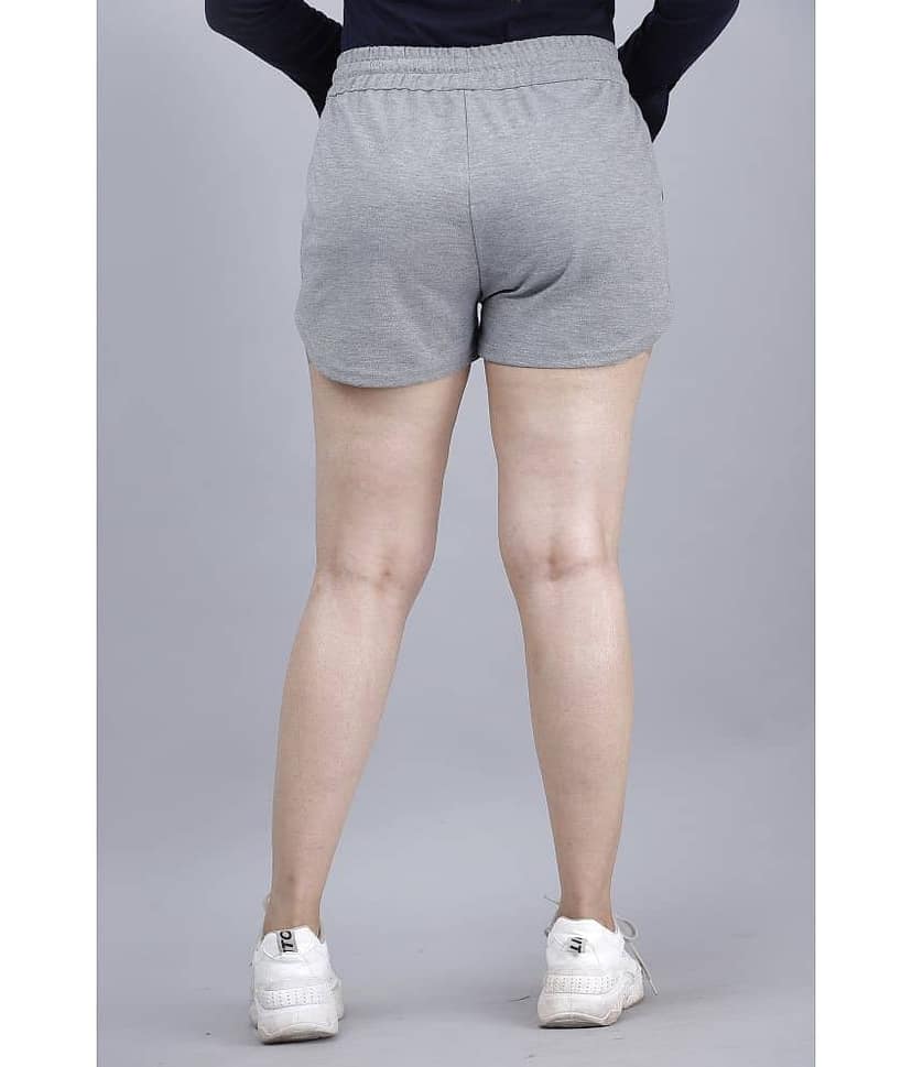 Scrott Fitness Cotton Hot Pants - Gray view 2