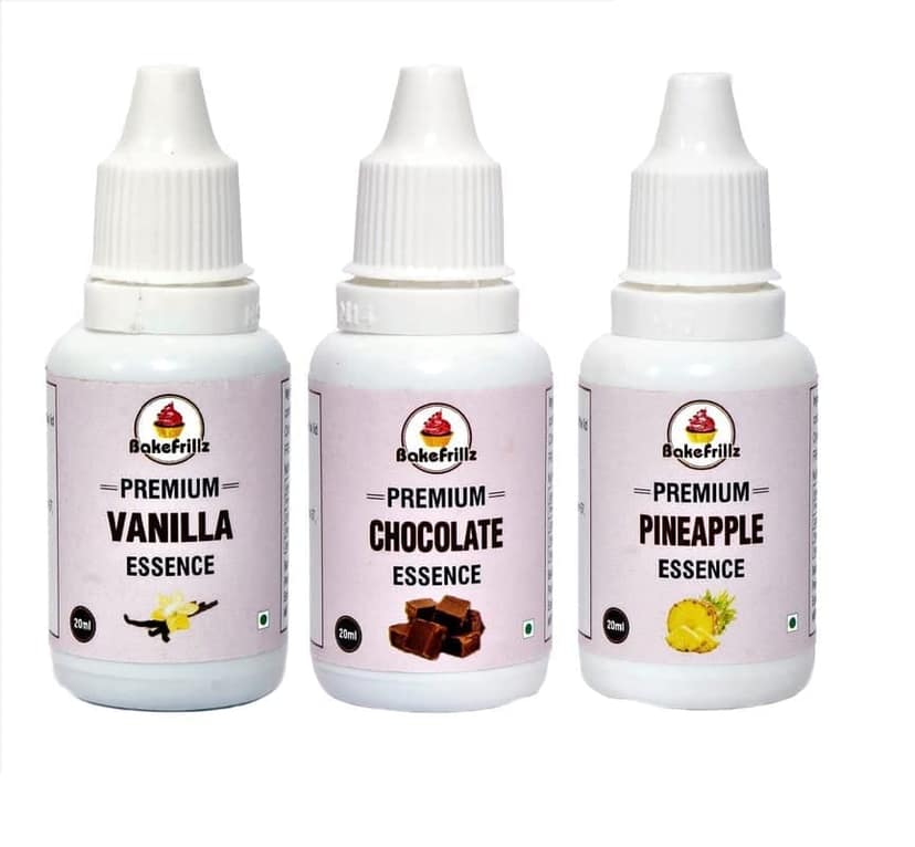 Bakefrillz Food Flavour Essence - Vanilla, Pineapple and Chocolate (20 ml x 3) view 4