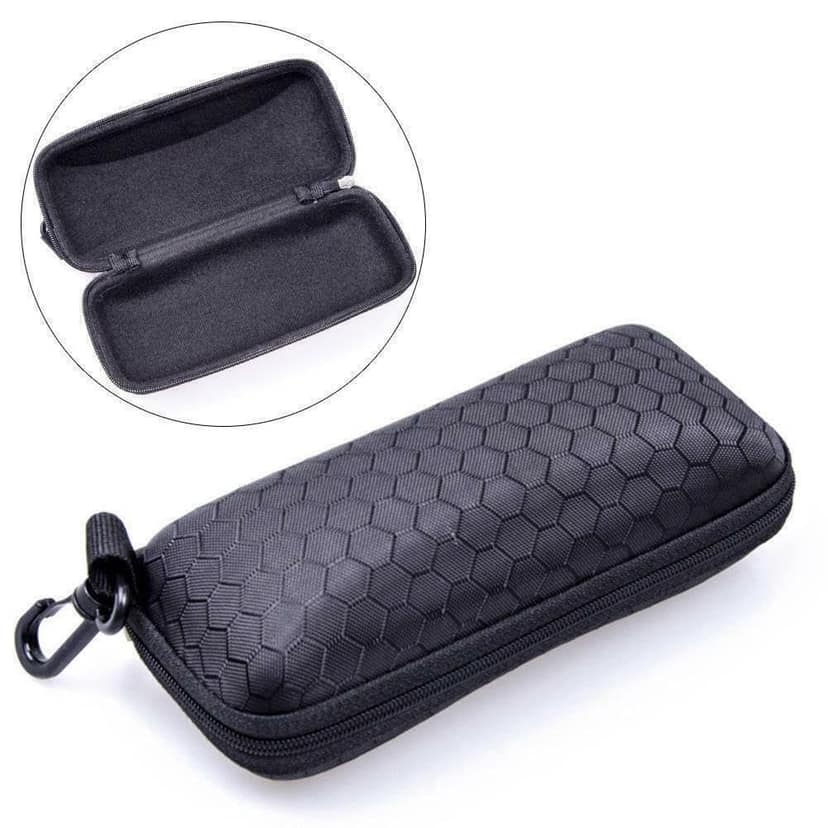 Eyenaks Portable Zipper Eyeglasses Case Sunglasses Hard Case Box Protector for Men Women Students (Blue) view 7