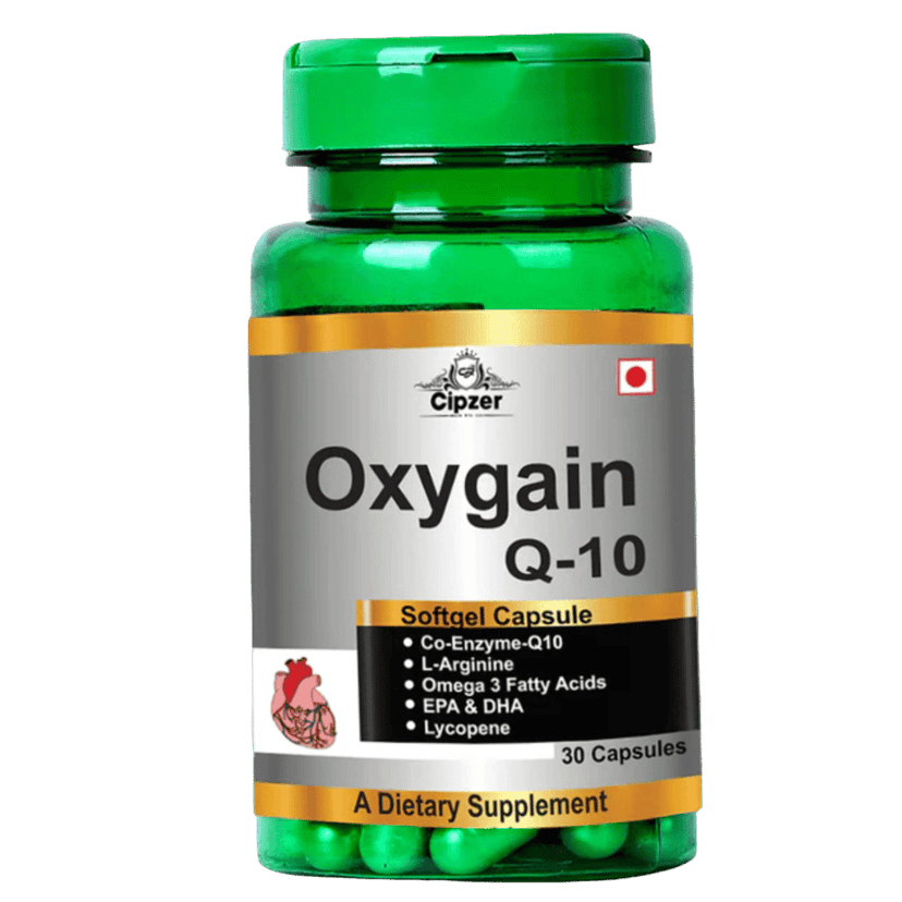 Cipzer Oxygain Q10 Softgels (60 Capsules): For Heart Health, Energy, and Powerful Antioxidant Support