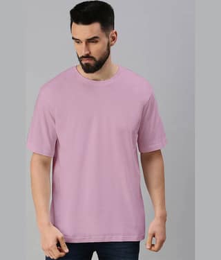 Veirdo Pack of 1 100% Cotton Oversized Fit Men's T-Shirt ( Black )