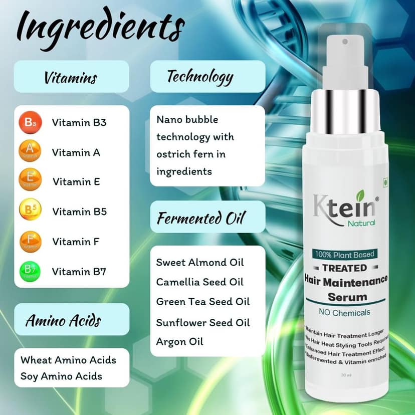 Ktein 100% Plant Based Treated Hair Maintenance Serum view 5