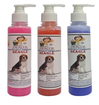 SWACCH Premium Shampoo for Beagle (200ML)(Combo Pack of 3) Rose, Strawberry & Lavender