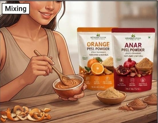 Shushraj Jaivik Orange & Anar Peel Powder Combo (80g each) view 7