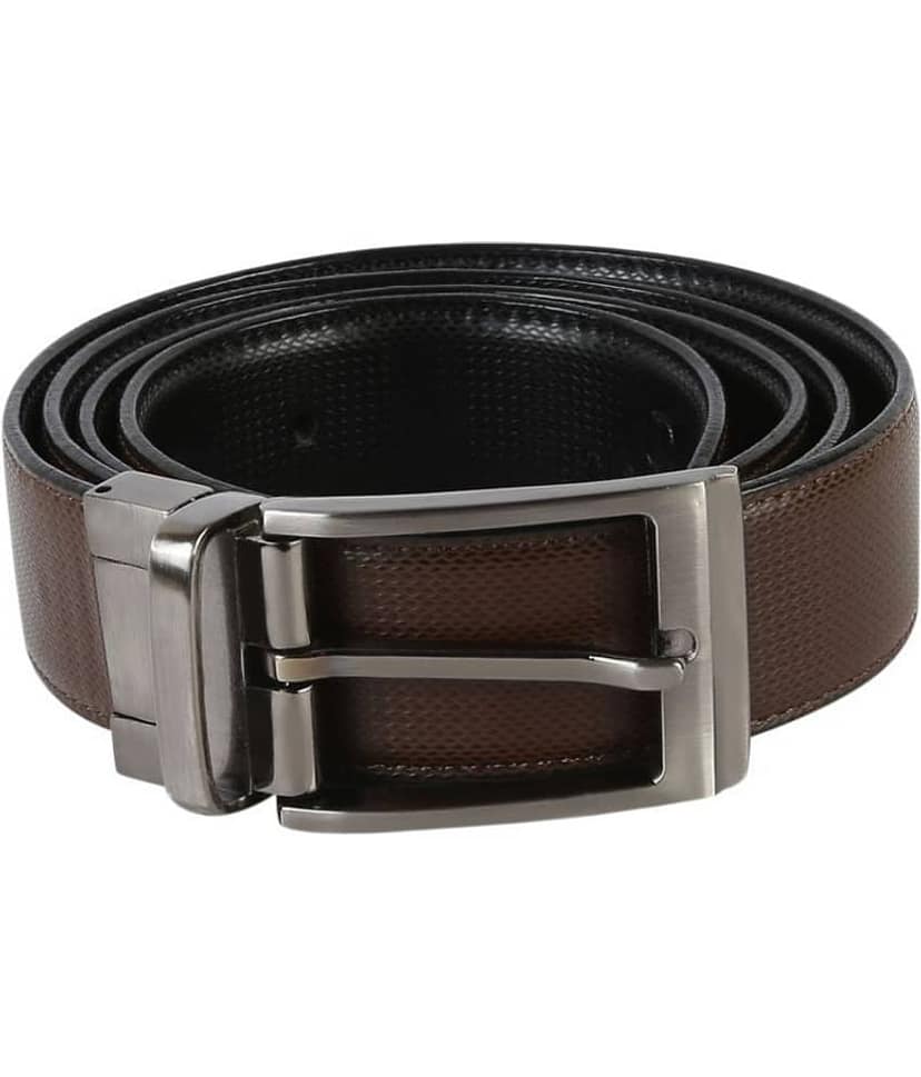 Tie & Cuffs Black Faux Leather Casual Belt view 2