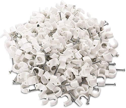 6 mm, 100 Pic Wire Cable Clip Tie Strap Holder Wire Fastener Circle Cable Clips