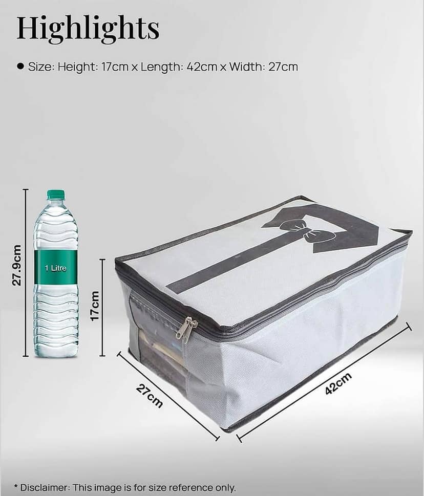 Non-Woven Shirt Cover / Cloth Storage & Organizer with Transparent Window,Grey (6U) view 2