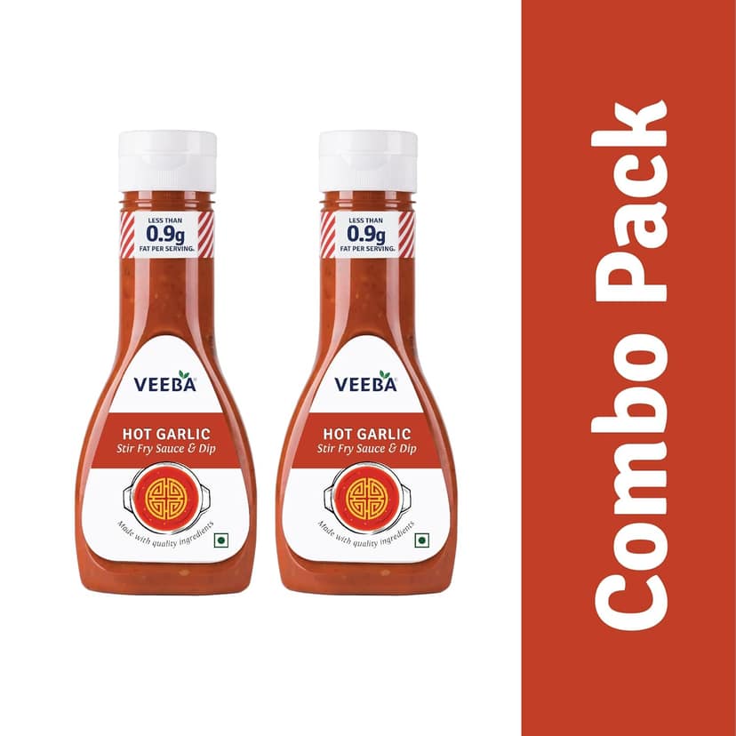 Veeba Hot Garlic Stir Fry Sauce & Dip, 330 G (Pack Of 2) view 2