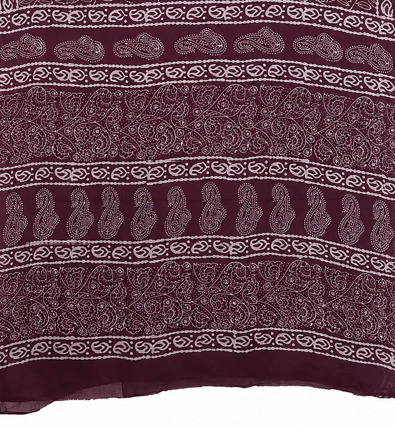 Handblock Printed Batik Cotton Saree view 2