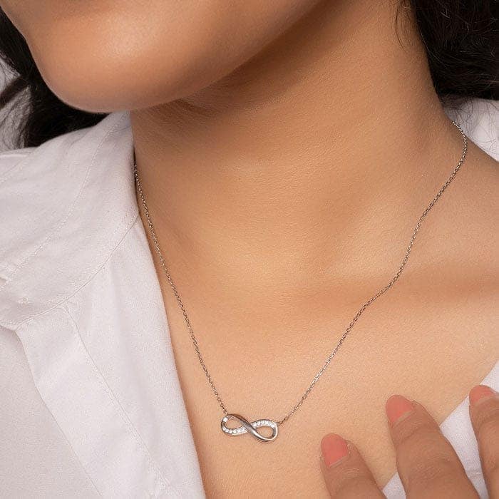 Silver Infinity Glow Necklace view 2