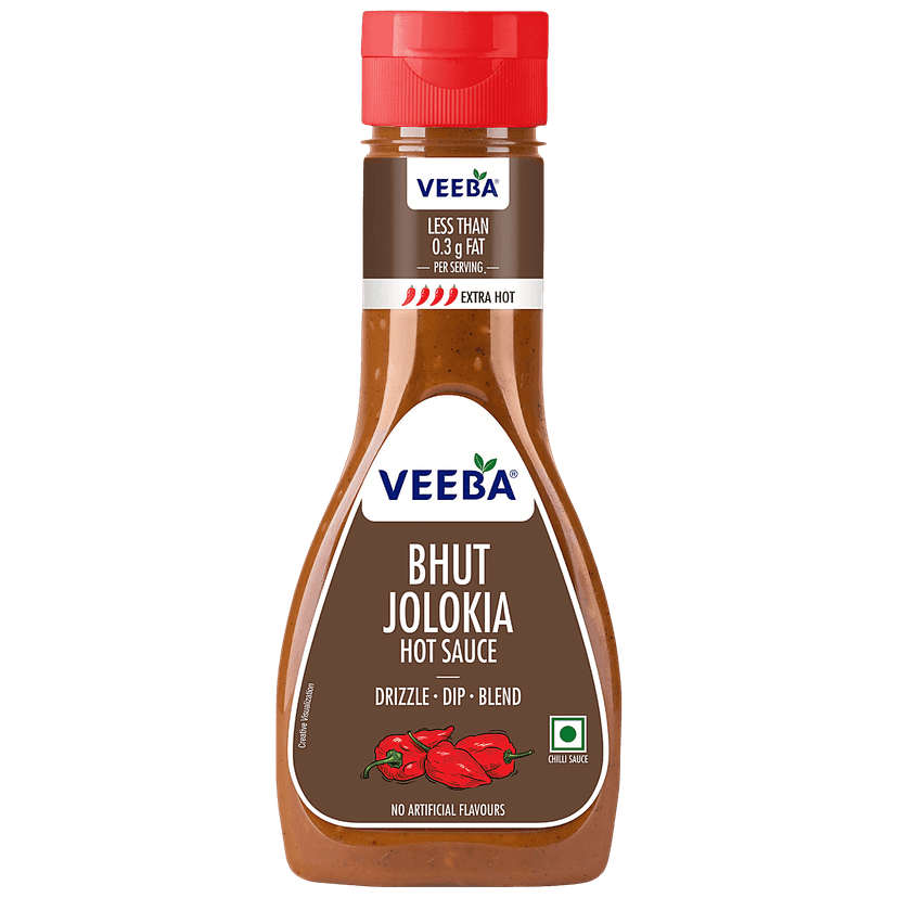 Veeba Bhut Jolokia Hot Sauce, 300 G Pet Jar view 2
