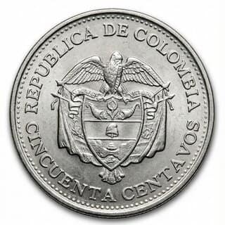 50 Centavos of Colmbia Old and Rare Coin