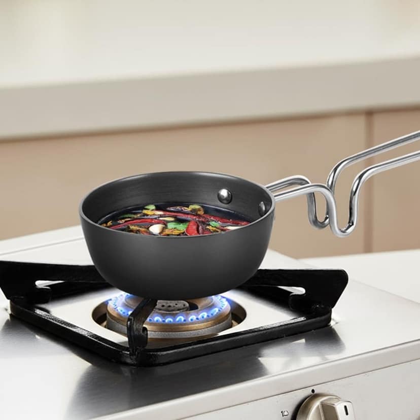 Borosil 11 cm Hard Anodized Tadka Pan | Aluminium Grade 3003
