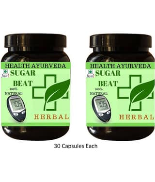Health Ayurveda Sugar Beat Plus | Diabetes Control Capsule 60 No.S Pack of 2