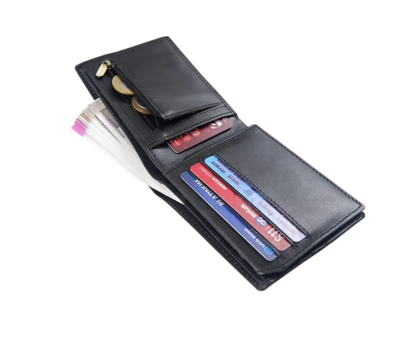 Vital King Men Trendy Black Genuine Leather RFID Wallet (9 Card Slots) view 3