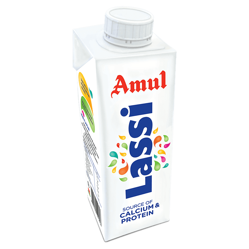 Amul Lassi - Rose Flavour, Source Of Calcium & Protein, 250 Ml Carton view 2