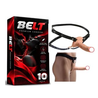 BELT 10 Inch Premium Condom | 10 Inch Adult Intimate Product | BELT Condom for Adults | 1 Piece