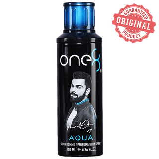 One8 By Virat Kohli Perfume Body Spray - Aqua, Long Lasting Fragrance, For Men, 200 Ml