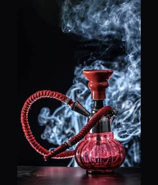 Fashion Bizz Red Color 9 inch Glass Hookah