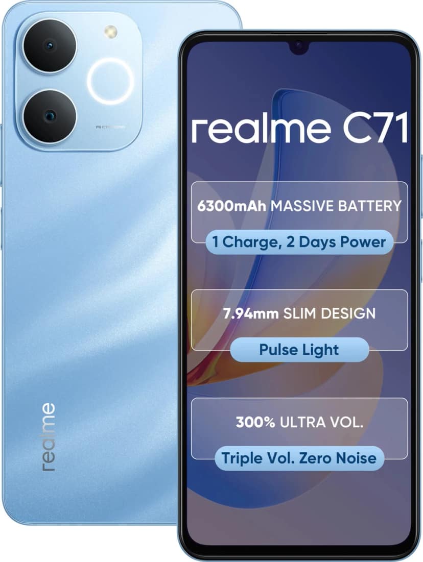 REALME C71 (Sea Blue, 4GB RAM, 64GB Storage)