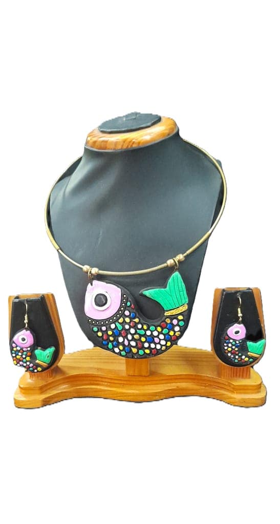 Dokra terracotta necklace with earings