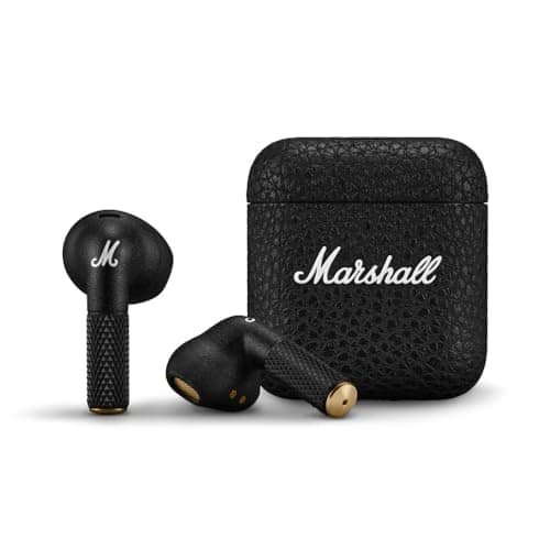 Marshall Minor Iv Wireless in Ear Earbuds with 30+ Hours of Playtime, Water-Resistant, Wireless Charging- Black Marshall Minor Iv Wireless in Ear Earbuds with 30+ Hours of Playtime, Water-Resistant, Wireless Charging- Black - Black / One Size view 2