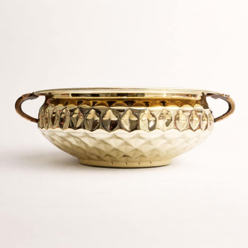 Being Classic 6 Inch Diamond Urli – Golden Finish