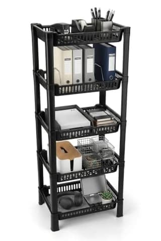 U-Max Multi Tire Kitchen Storage Rack, Plastic Utility Shelf Organiser, Space Saving Storage Solution,