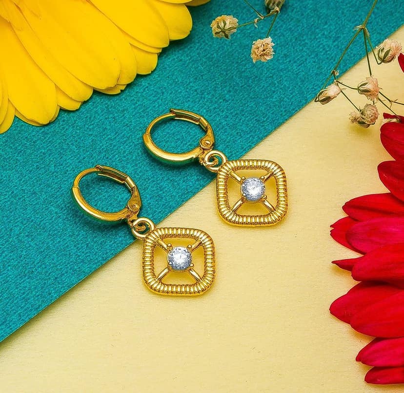 Morison Golden Chandbali Earrings Ethnic Charm Meets Modern Elegance view 5