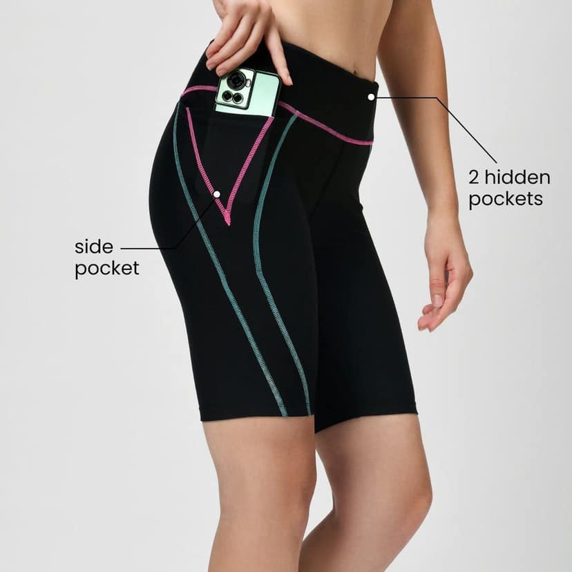 Tic Tac Cycling Shorts - Phoenix Black view 2