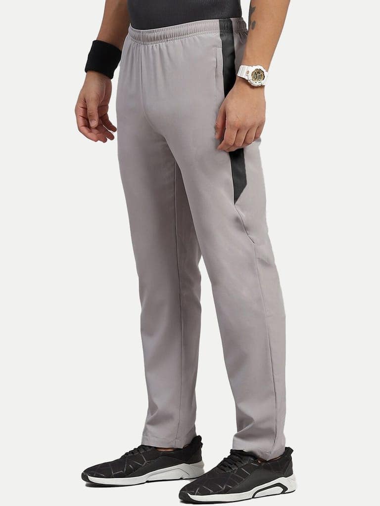 Men Light Grey Polyester Regular Fit comfortable wear joggers view 2