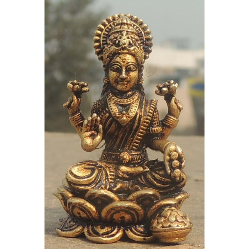 Brass Showpiece Laxmi Ji God Idol Statue (BSMAS1688 L) view 2