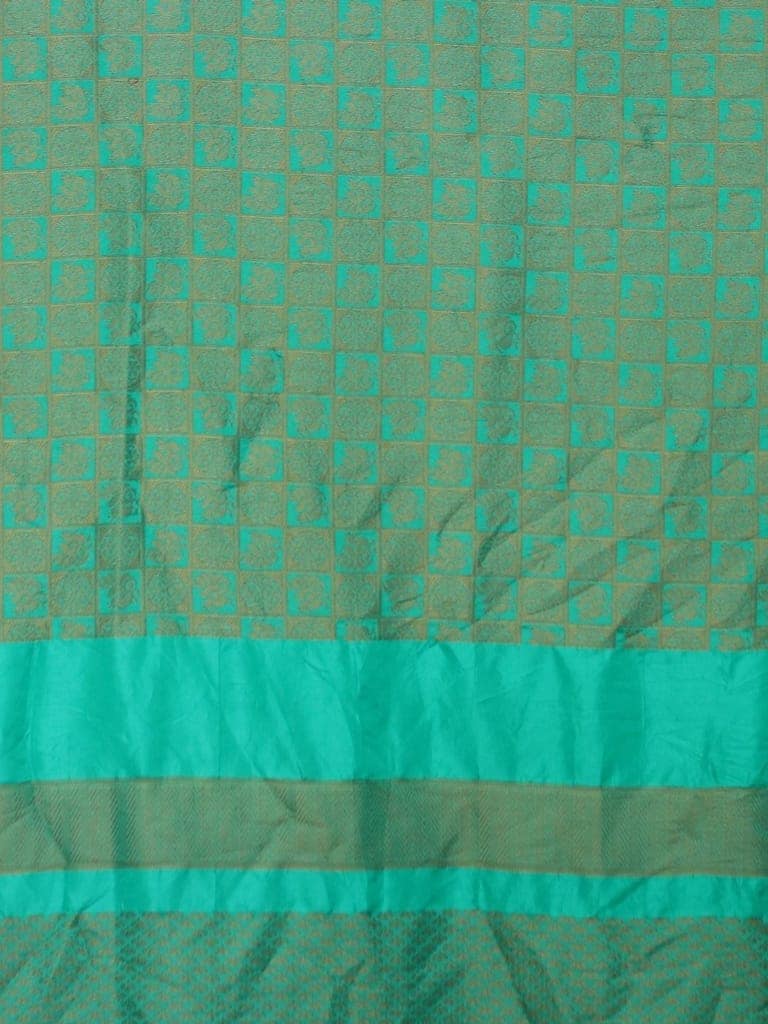 Green Khadi Silk Saree view 4