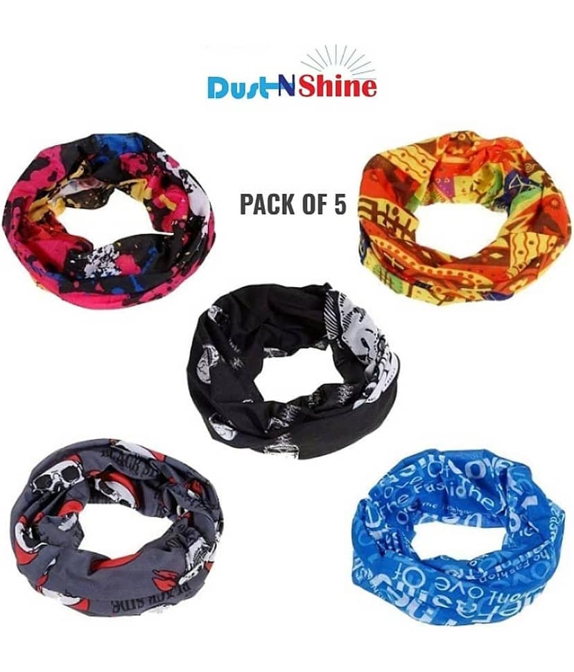 DUST N SHINE BANDABAS HEAD & FACE SCARF PACK OF 5