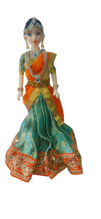 Traditional Indian Decorative Half Saree Doll