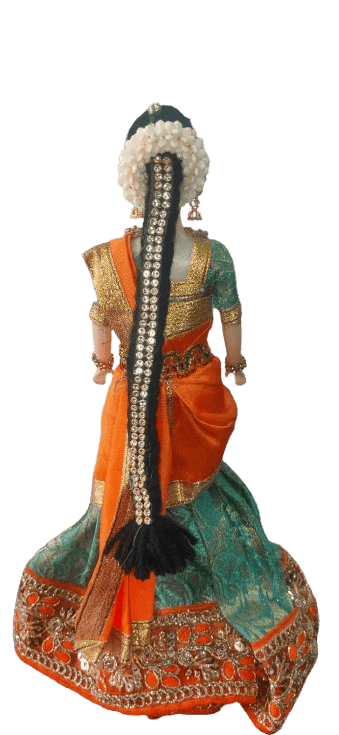 Traditional Indian Decorative Half Saree Doll view 2