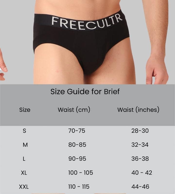 FREECULTR Men's Underwear Organic Cotton (Ultrasoft Waistband) Premium Snug-Fit Brief Pack of 1-Black view 7