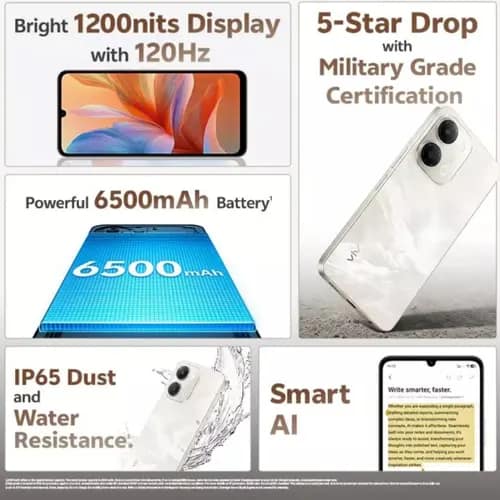 VIVO Y11 5G (Sunrise Gold, 4GB RAM, 128GB Storage) view 2