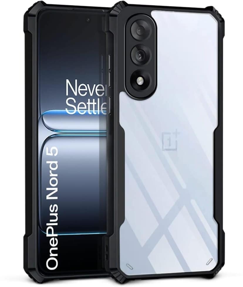 PLUGTECH Slim Shockproof Case | Matte Black Soft | Drop Protection | Precise Cutouts | Premium Mobile Cover for oneplus nord 5