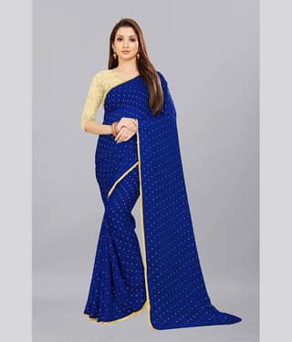 Rhey Chiffon Printed Saree With Unstitched Blouse Piece ( Green )