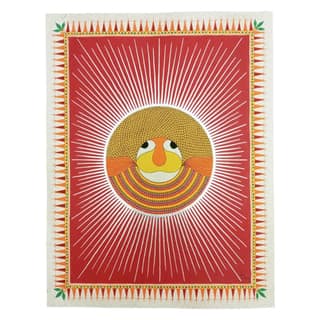 Garvi Gurjari (A Gujarat Govt Enterprise Handpainted Sun Design Pithora Art Painting