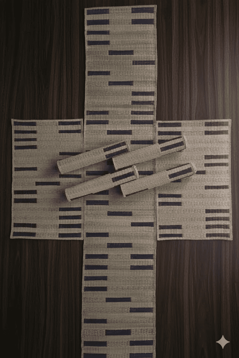 Madurkathi Masland Table Mat And Runner Set Handmade view 2