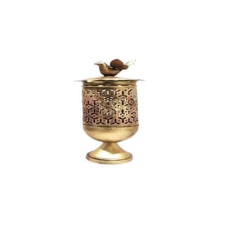 Iron Glass Shaped Bird Tealight Holder Small 126A