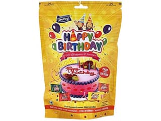 Derby Happy Birthday Candy Standy Pouch 50Pcs - Pack Of 12