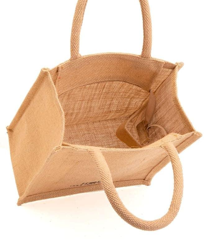 Black Canvas Tote Bag - 10" x 11" x 6" view 3