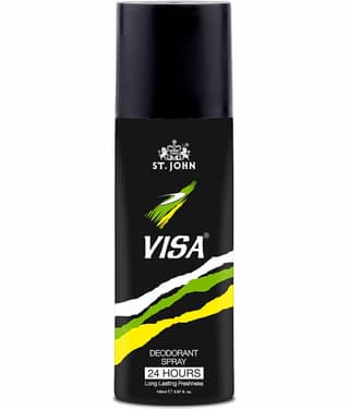 St. John Visa Citrus, Floral & Woody Scent Deodorant Spray for Men 150 ml ( Pack of 1 )